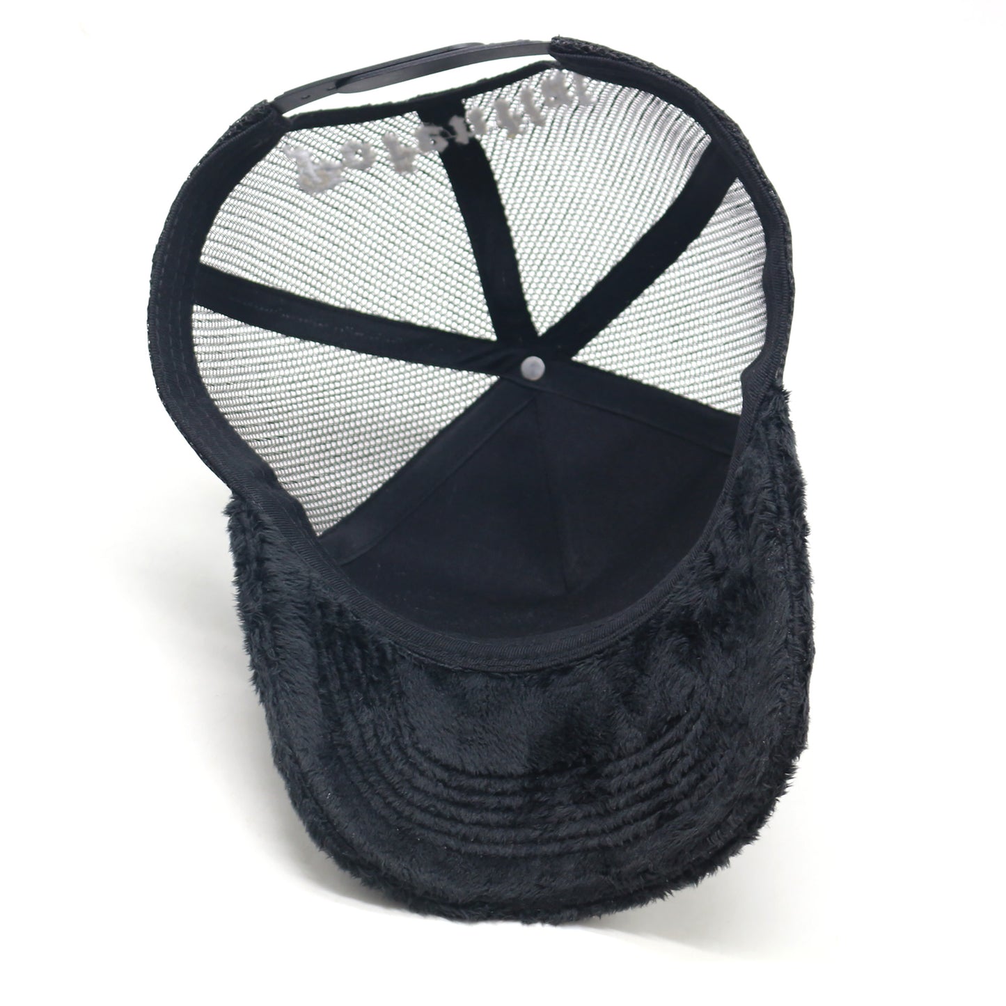 Black velvet fur trucker hats